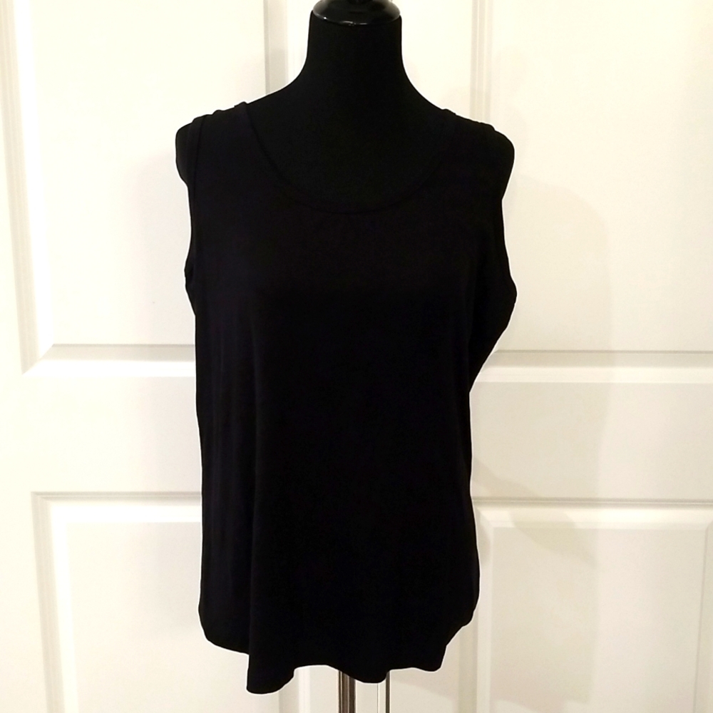 St John's Bay Petite XXL Black Tank. Never worn! BUNDLE TO SAVE
